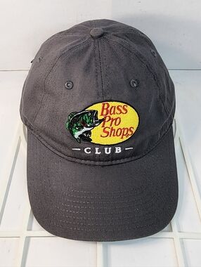Bass Pro Shops Club Slideback Hat Gray One Size Embroidered 6 Panel